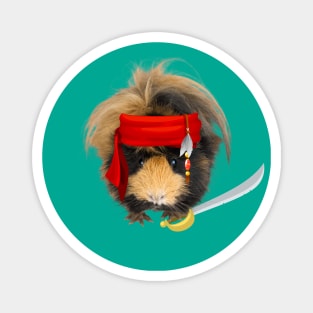 Very cute pirate guinea pig with sword Magnet